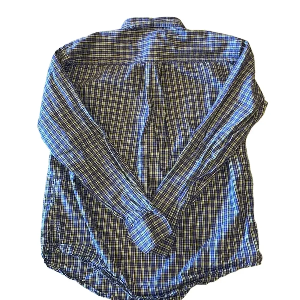 Ralph Lauren Kids Medium Blue, Yellow, Red Plaid Long Sleeve Button Down Shirt